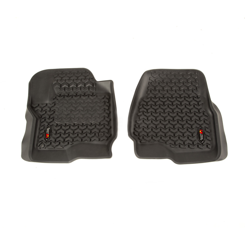 Ford F-250 Floor Liners - Front - Rugged Ridge - Rugged Ridge - Black - `17-`18